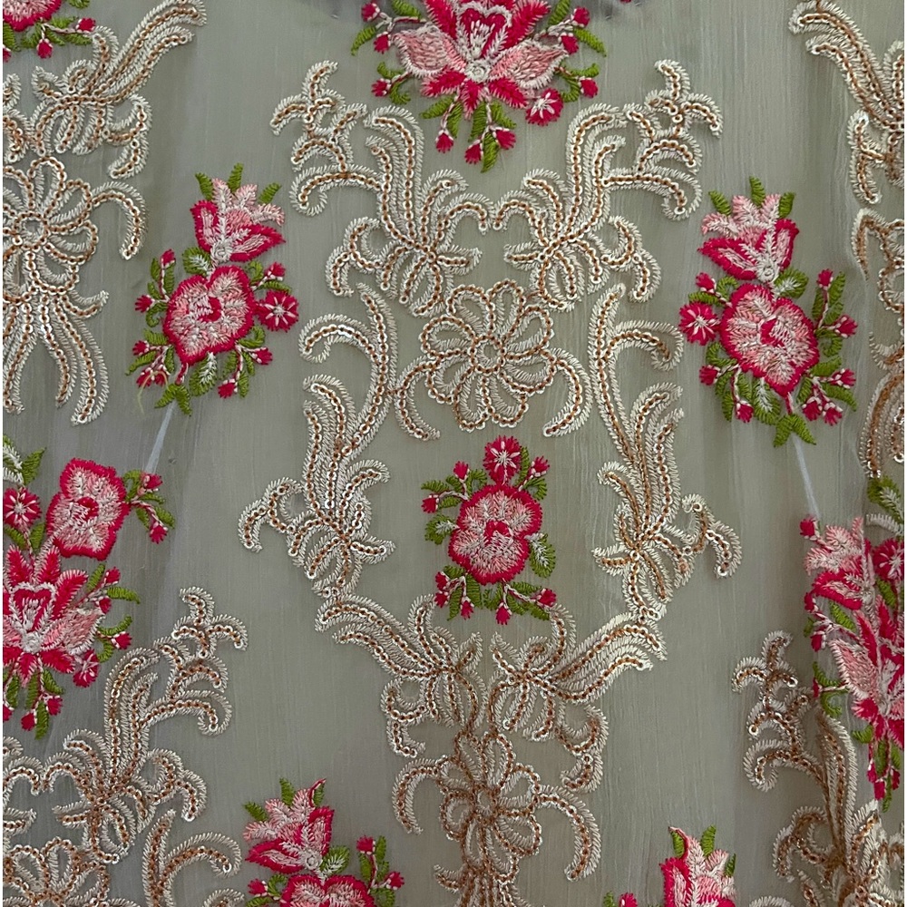 Handmade embroidered dress with side slits no tags, Size L